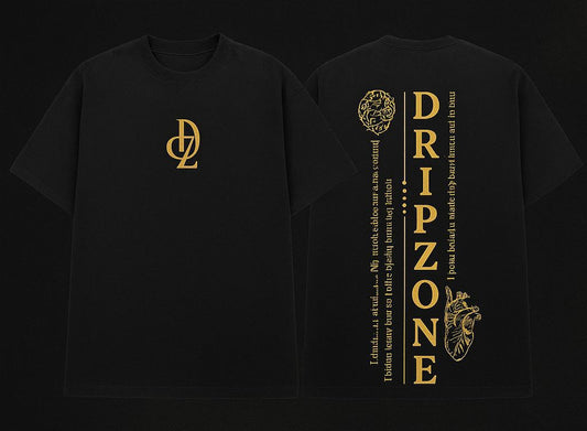 DROP SHOULDER BLACK T-SHIRT