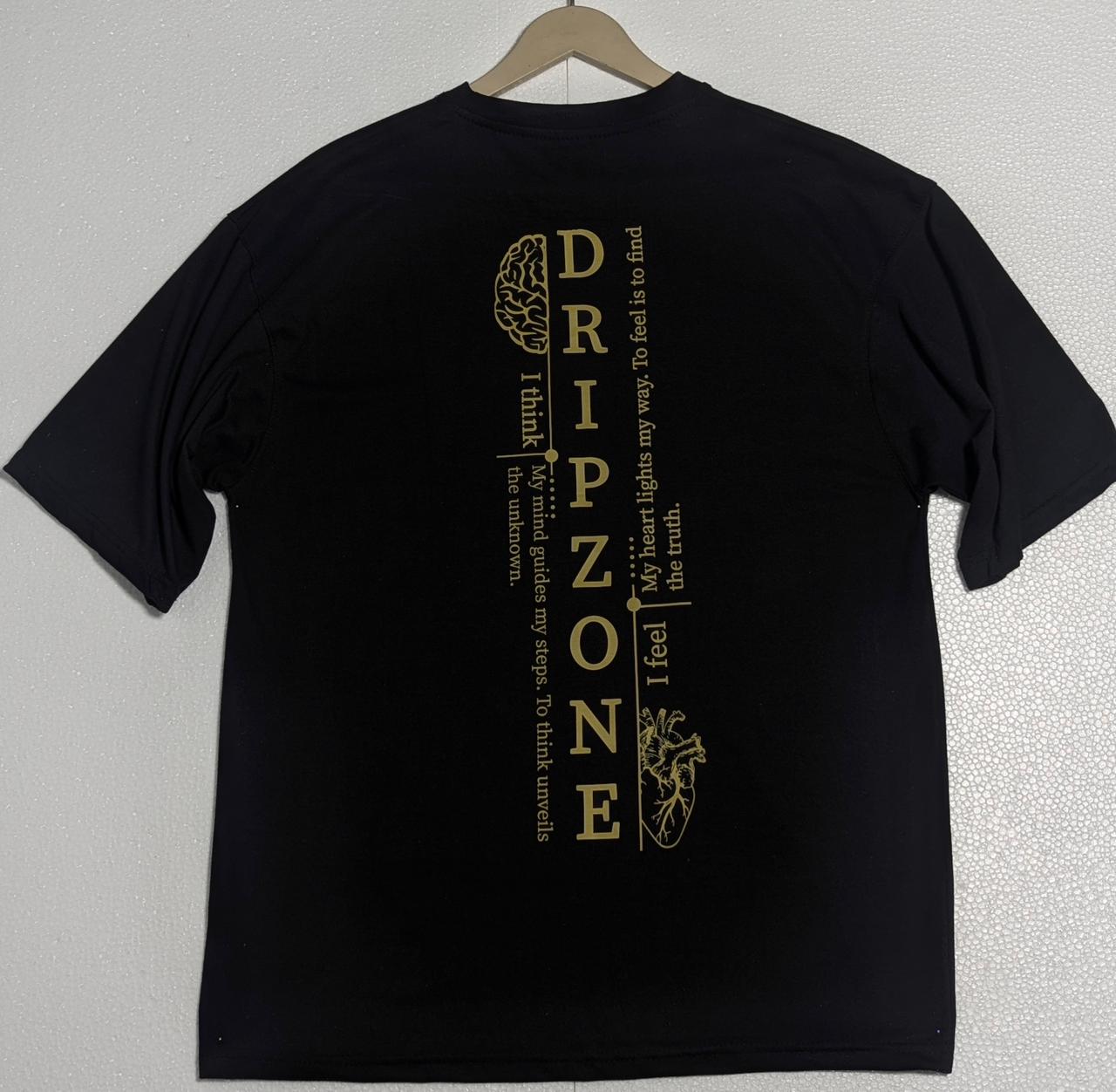 DROP SHOULDER BLACK T-SHIRT